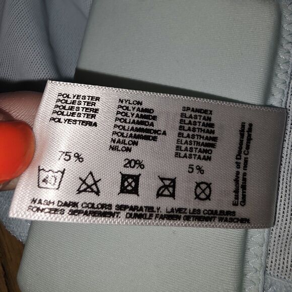 GLAMORISE SPORT Sz 50H NWOT Plus Size MagicLift Baby Blue Sports Bra Wireless - Picture 7 of 9